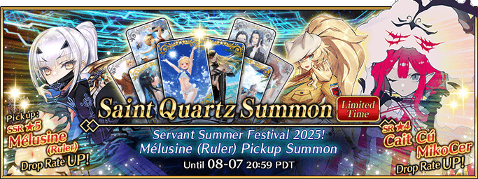 FGO Summer 2025: Servant Summer Festival Melusine (Ruler) Pickup Summon